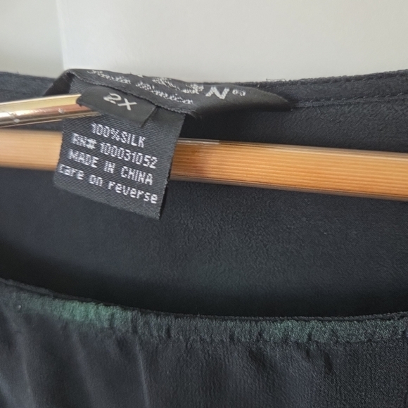 Citron Santa Monica Silk Lagenlook Top 2X Plus Size - Picture 7 of 8